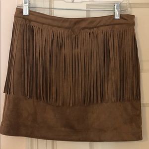 Suede skirt